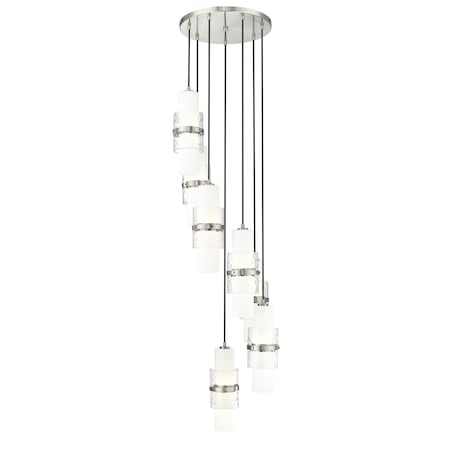 Z-Lite Cayden Chandelier, 7-Light, 18 In.W x 16.75 In.H, Brushed